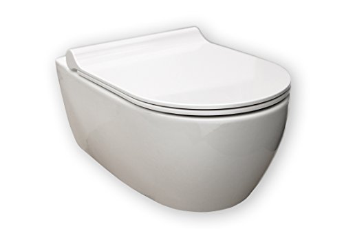 Keramag iCon Wand-WC spülrandlos, weiß, LotusClean Beschichtung, kpl. Set -