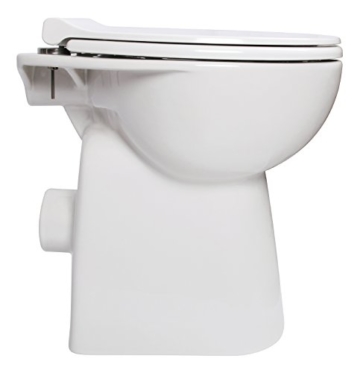 Stand-WC-Set +7 cm | Spülrandlos | Erhöhtes WC | Inklusive WC-Sitz | Für Senioren und große Menschen | Tiefspüler | Abgang waagerecht | Weiß | Spülrandlose Toilette | Spülrandloses WC | Stand-WC | Einfache Reinigung - 