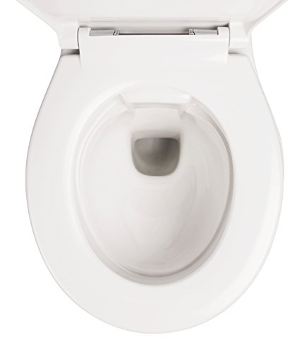 Wand-WC-Set Jonas | Spülrandlos | Inklusive WC-Sitz | Tiefspüler | Weiß | Spülrandlose Toilette | Spülrandloses Hänge-WC | Hängetoilette | Hygiene Plus | einfache Reinigung -